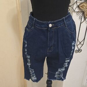 Baby Phat Purple Garment with Gold Detail With DARK BLUE Shorts (SET)